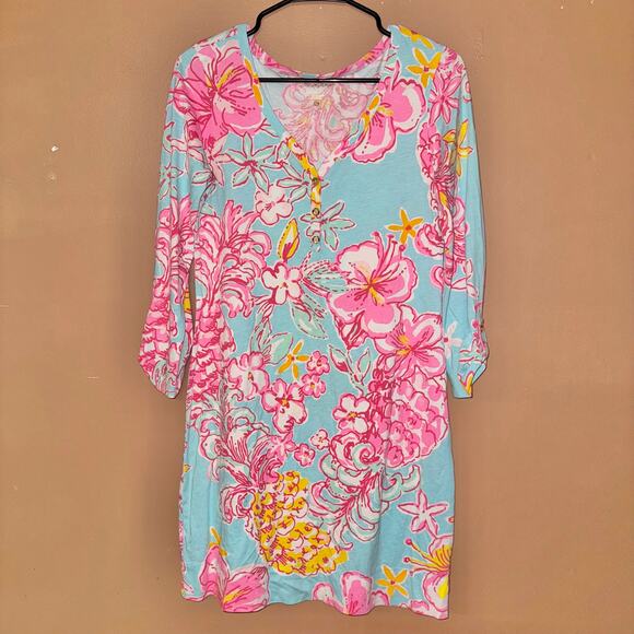Lilly Pulitzer Palmetto Floral V-Neck Dress - Size Small - Picture 6 of 9